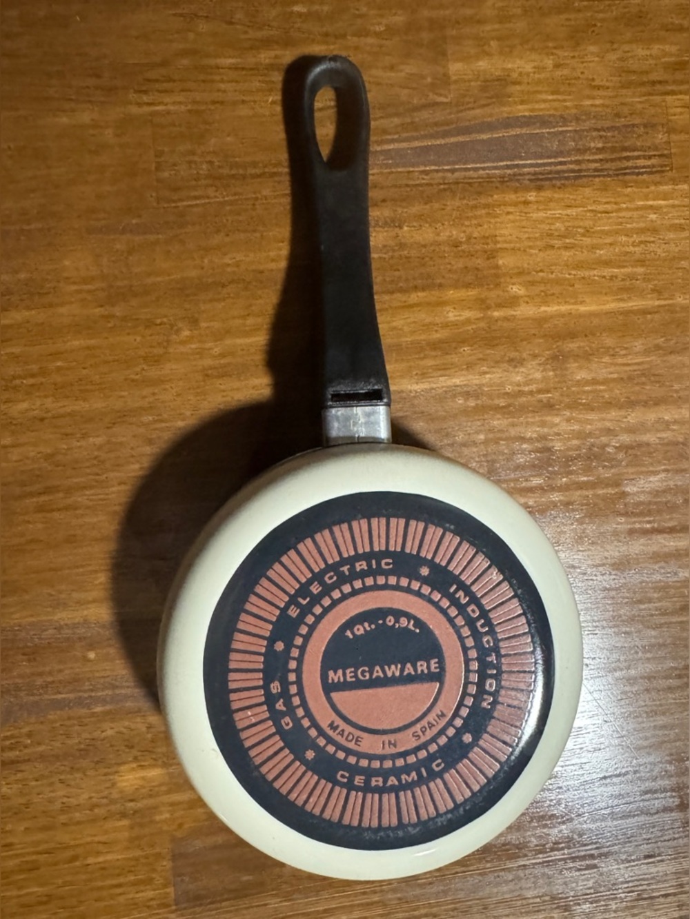 MCM Megaware Cream 1Q Ceramic Sauce Pot - Made in Spain